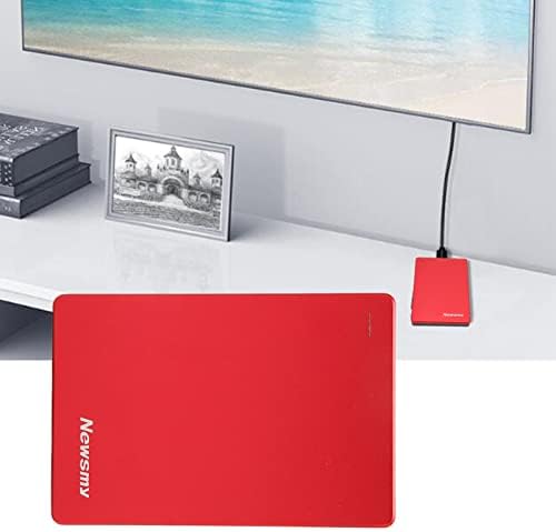Преносим твърд диск GUPE, външен твърд диск към телевизора, 160 г, здрав ABS (червен)