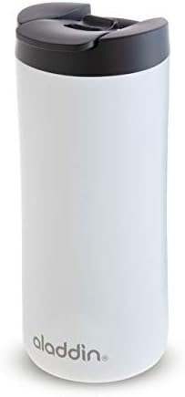 Пътна чаша Аладин Теч-LockTM от неръждаема стомана, Неръждаема стомана, Бял, 0,35 л