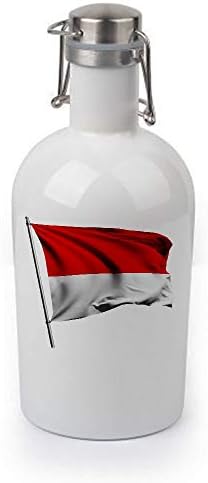 ExpressItBest 64oz Growler - Флаг Индонезия (Индонезийски) - Изобилие от възможности