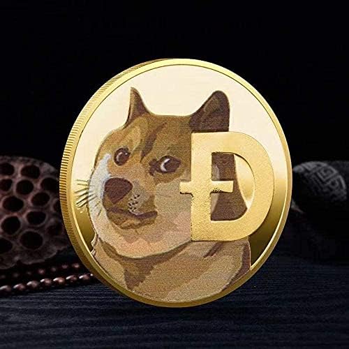 Красиви Златни Сребърни Цветни Възпоменателни Монети Dogecoin С Хубав Модел Кучета, Виртуална Цифрова Монета,